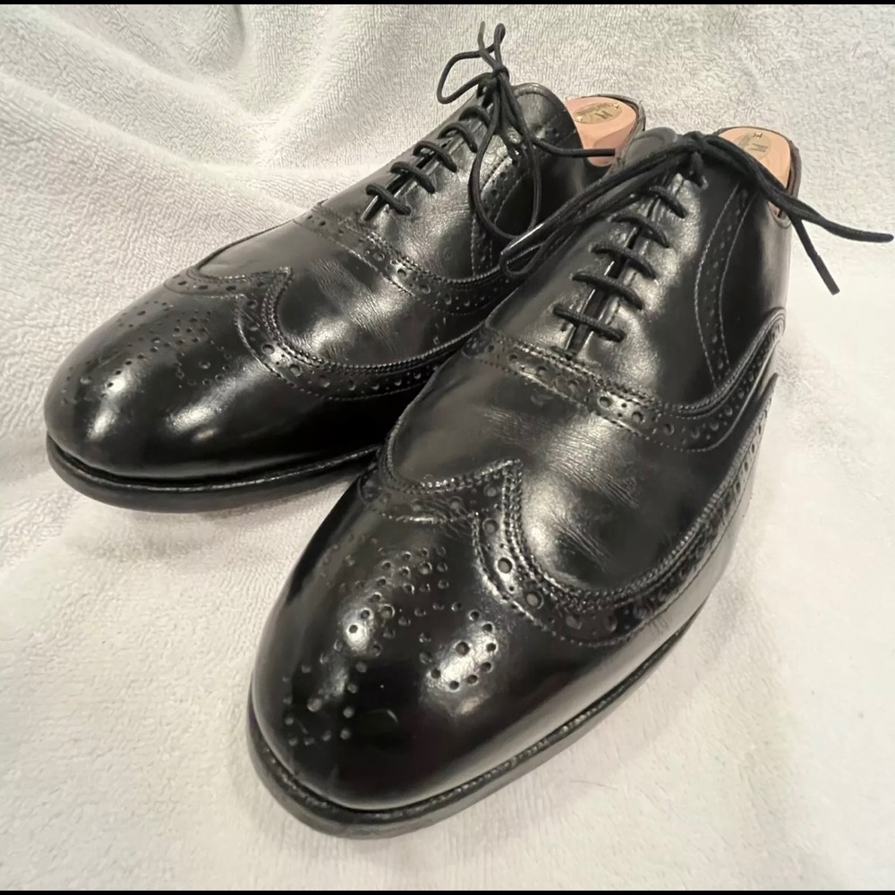 Allen Edmonds Chester Wingtip Men’s Oxfords, Size 10 C, Black Leather